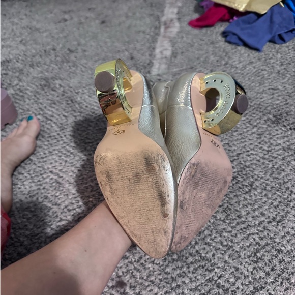 Katy Perry Collections Metallic Gold Heeled Boots - Picture 5 of 5